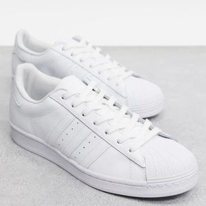 Adidas SuperStar All White Sneakers Size 8.5